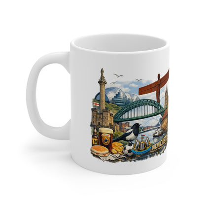 Newcastle Landmark Ceramic Coffee Mug — 11oz & 15oz Travel Souvenir