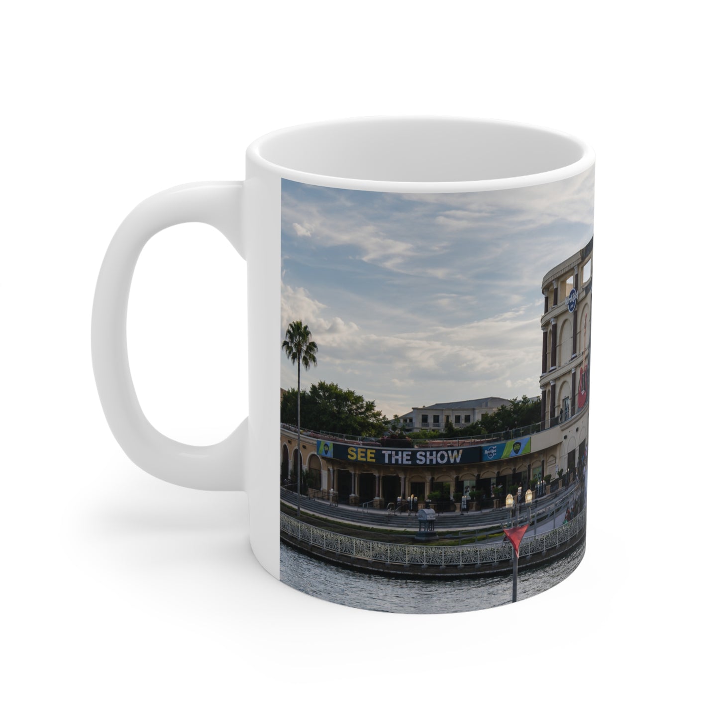 Hard Rock Cafe Orlando Waterfront Photo Ceramic Mug — 11oz & 15oz Souvenir Coffee Cup