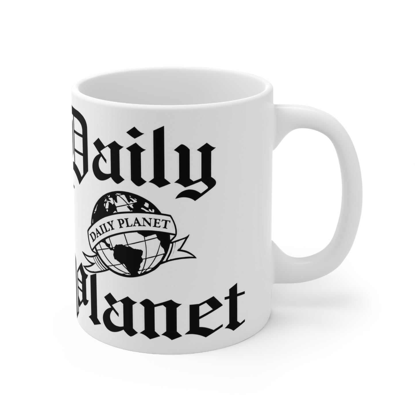 Daily Planet Logo Coffee Mug — Retro Newsroom 11oz/15oz Ceramic