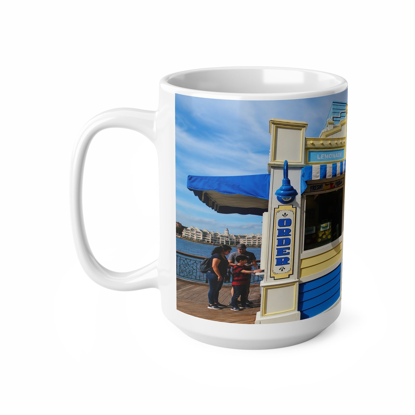 Disney's Boardwalk Blue Ribbon Corn Dogs Marina Snack Stand Ceramic Coffee Cup