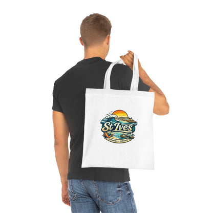 St Ives Beach Tote — Cornwall Surf Sunset Cotton Tote Bag