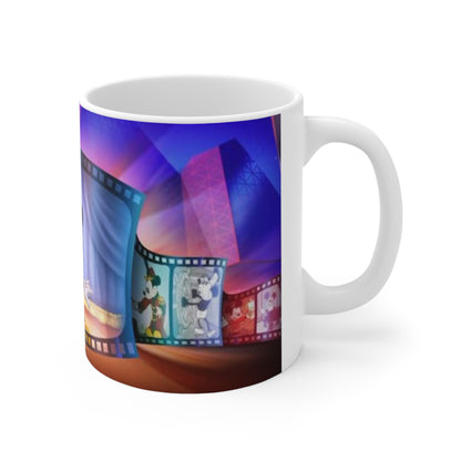 Animated Mouse Movie Theater Ceramic Mug — 11oz & 15oz