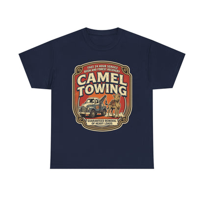Camel Towing Tee — Vintage Desert Tow Truck Graphic T-Shirt