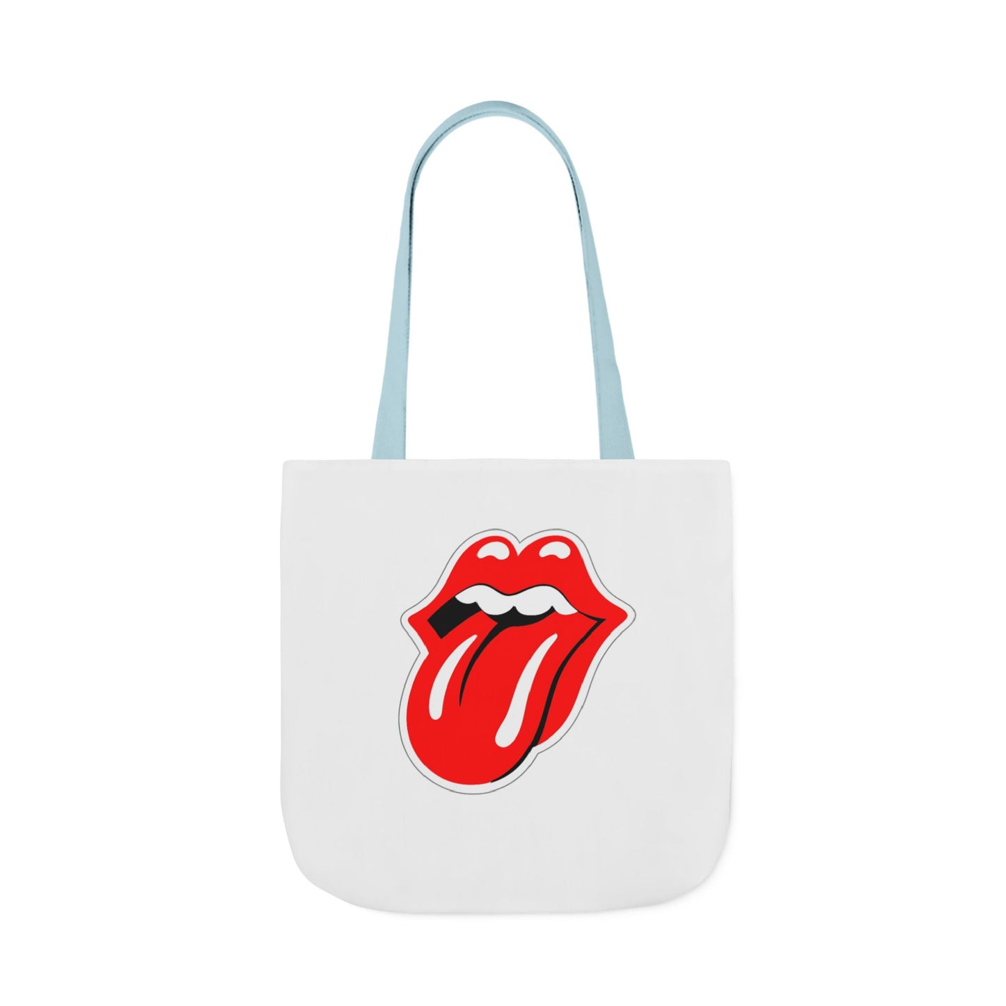 Rock & Roll Tongue Canvas Tote Bag — Retro Lip Graphic