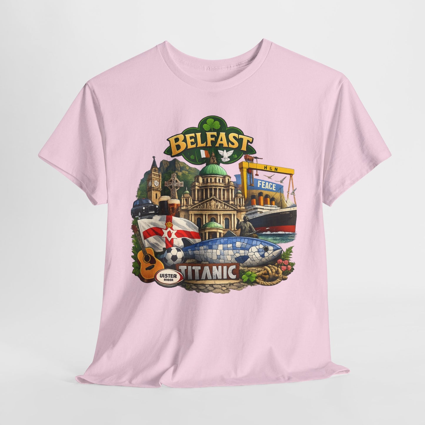 Belfast Collage T-Shirt – Titanic & City Landmarks Souvenir Tee