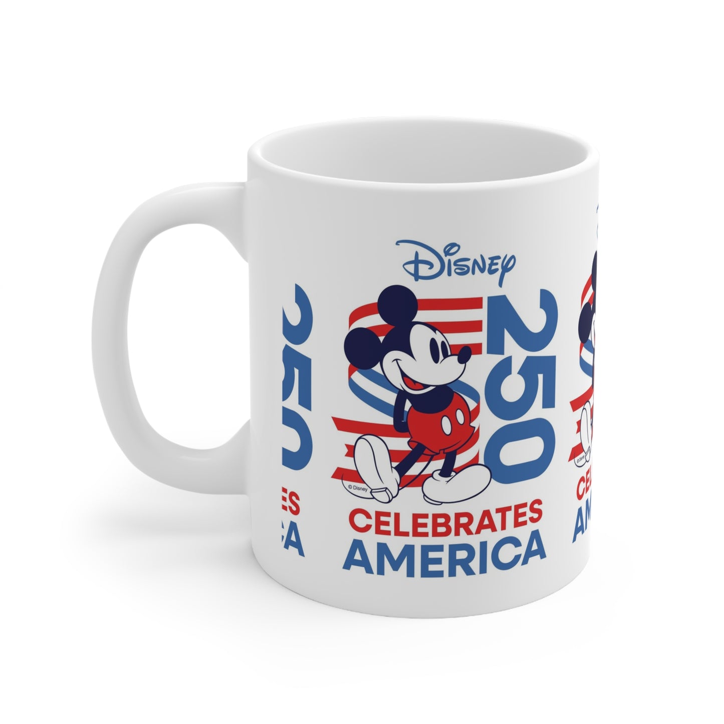 Mickey Mouse 250 Celebrates America Ceramic White Coffee Mug — 11oz & 15oz