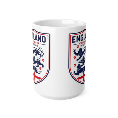 England World Cup 2026 Crest Mug — Ceramic Coffee Cup (11oz & 15oz)