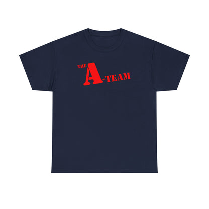 A-Team Graphic Tee — Retro Red Logo Vintage Crew T-Shirt
