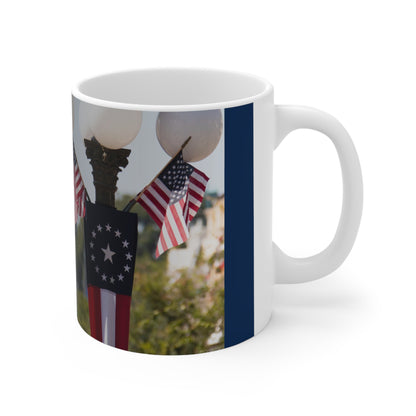 Disney Mickey 'Celebrates America' Flag Mug — Patriotic 11oz & 15oz Coffee Cup
