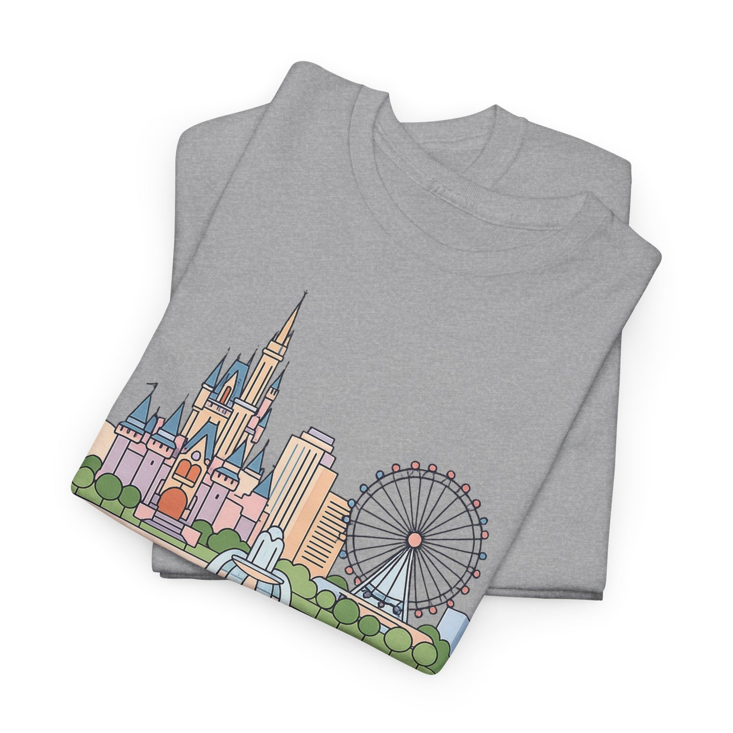 Orlando Skyline T-Shirt — Cute Cityscape Graphic Tee with 'Orlando' Text