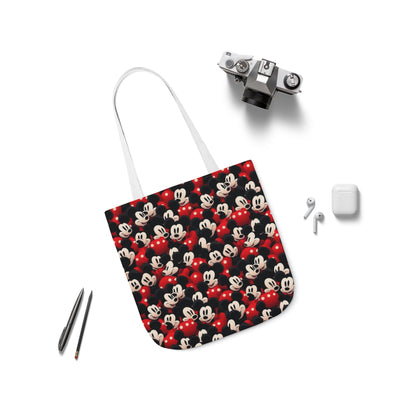 Mickey Mouse Canvas Tote — Retro Cartoon Character Allover Print