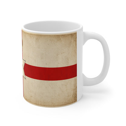 USA / Northern Ireland Flag Coffee Mug — Vintage US & British Emblem 11oz/15oz