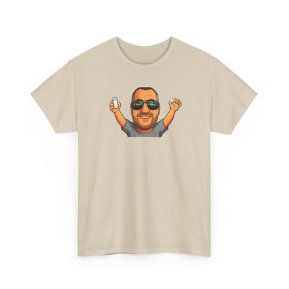 Funny Graphic T-Shirt — "I Have Absolutely No Intention of Behaving Myself" Cartoon Portrait Tee