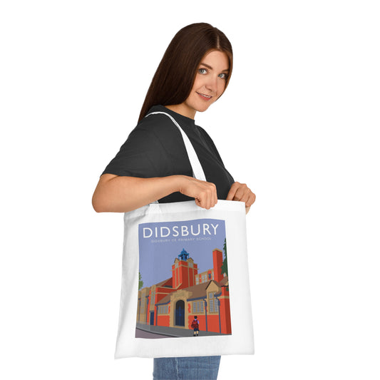Elm Grove Didsbury C of E Primary School Vintage Travel Tote — Retro Illustrated Cotton Shopper Bag