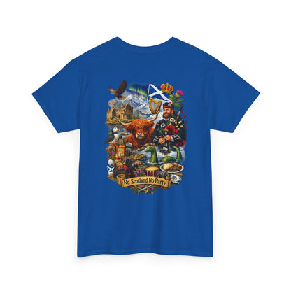 Scotland Collage T-Shirt — "No Scotland No Party" Scottish Heritage Tee