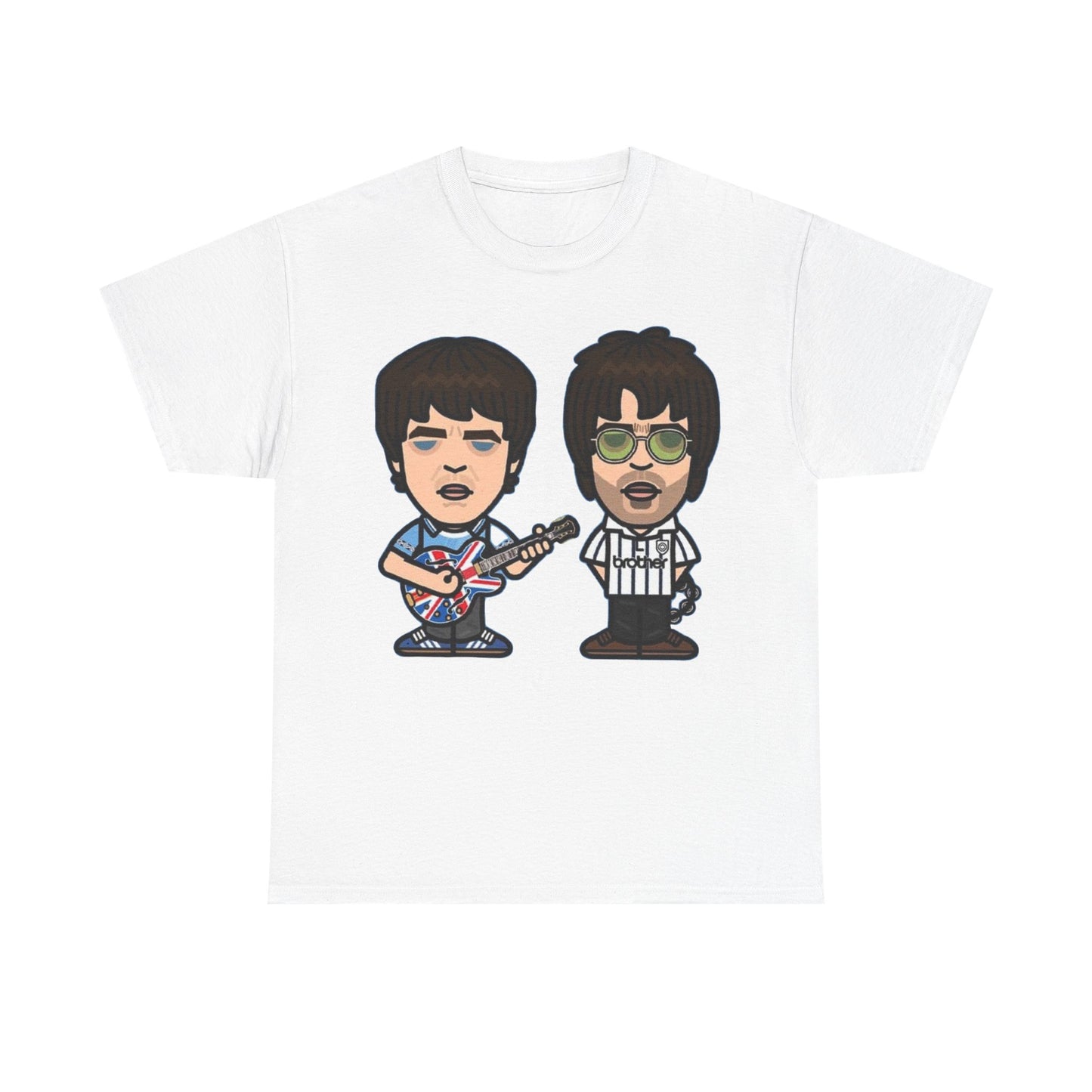 Oasis Noel & Liam Cartoon Rock Duo T-Shirt