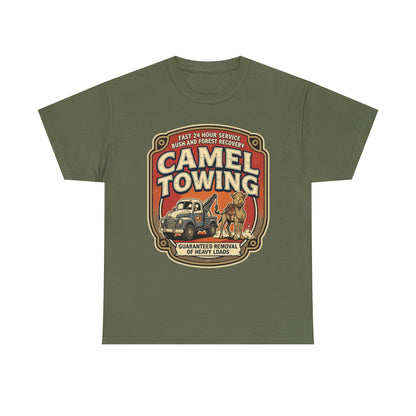 Camel Towing Tee — Vintage Desert Tow Truck Graphic T-Shirt