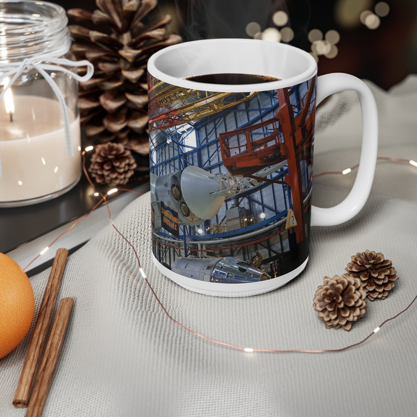 Space Shuttle Exhibit Ceramic Mug — NASA Apollo Patch Gallery Coffee Cup (11oz & 15oz)