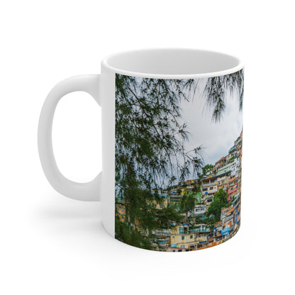Favela Cityscape Coffee Mug — Tropical Rio Panorama Ceramic Mug (11oz, 15oz)