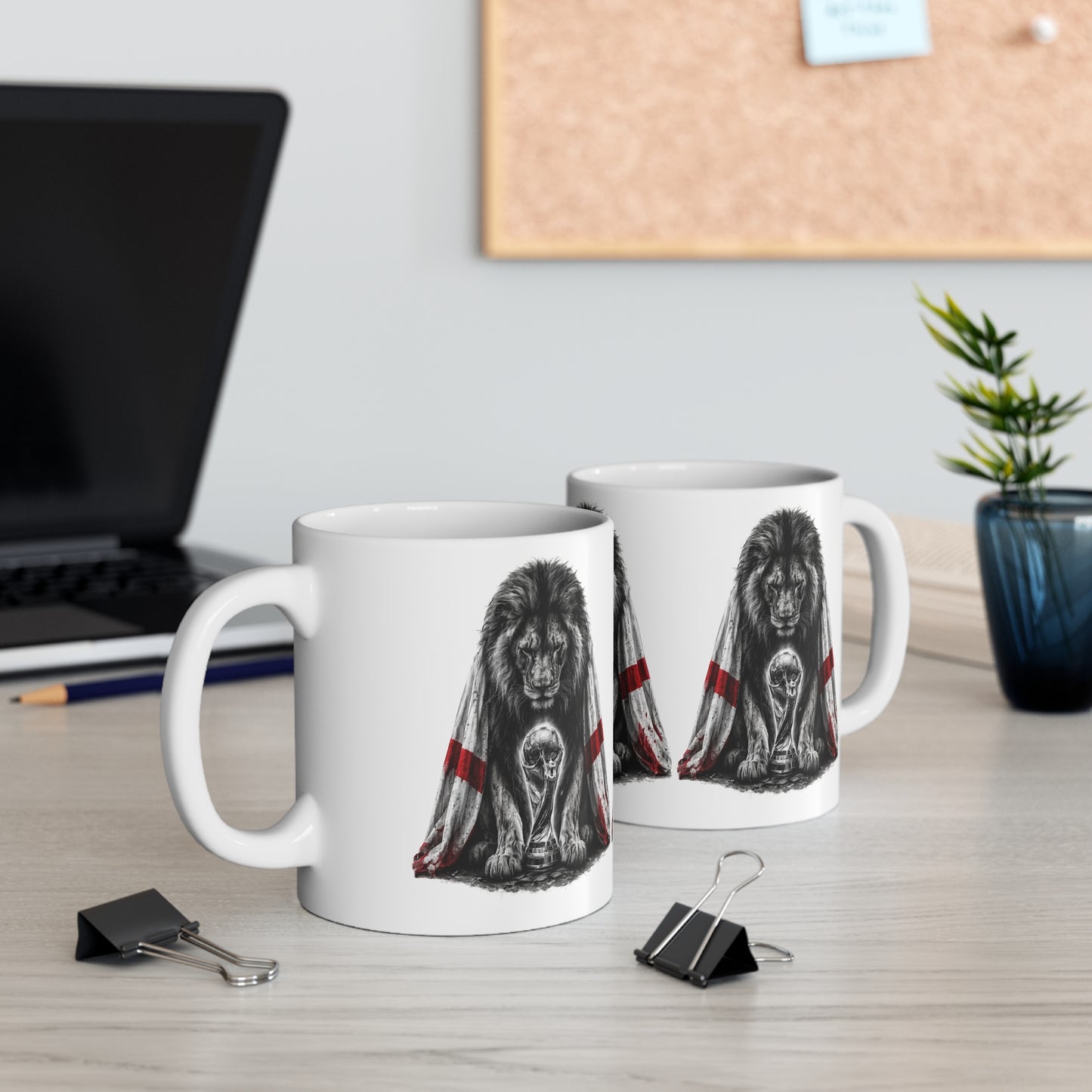 3 Lions England Ceramic Mug — Ceramic Coffee Cup (11oz/15oz)