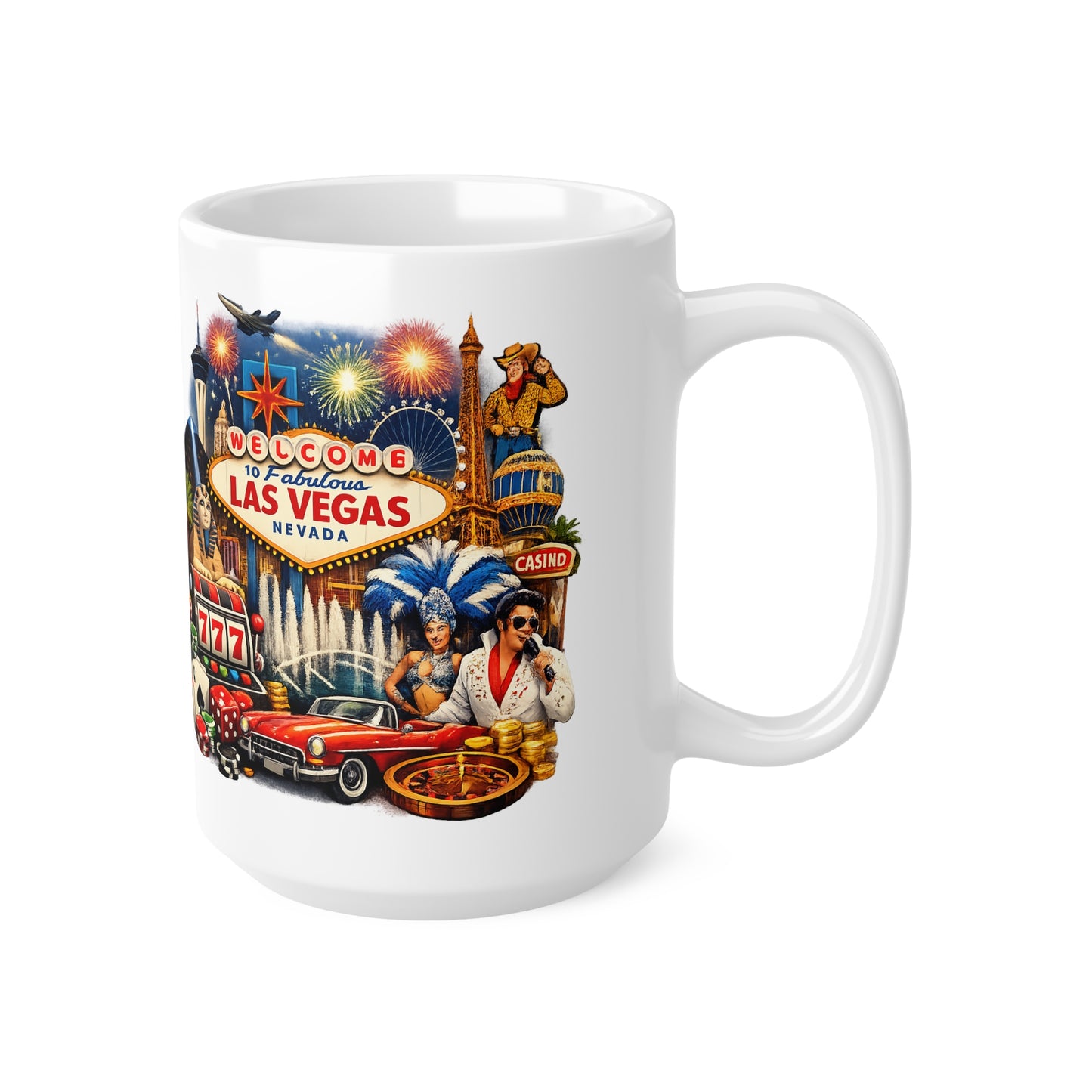 Las Vegas Vintage Collage Coffee Mug – Welcome to Fabulous Vegas 11oz/15oz