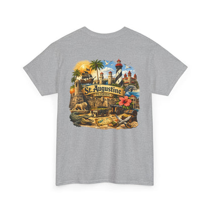 St. Augustine Florida Vintage Travel Tee — Retro Beach & Lighthouse Souvenir T-Shirt