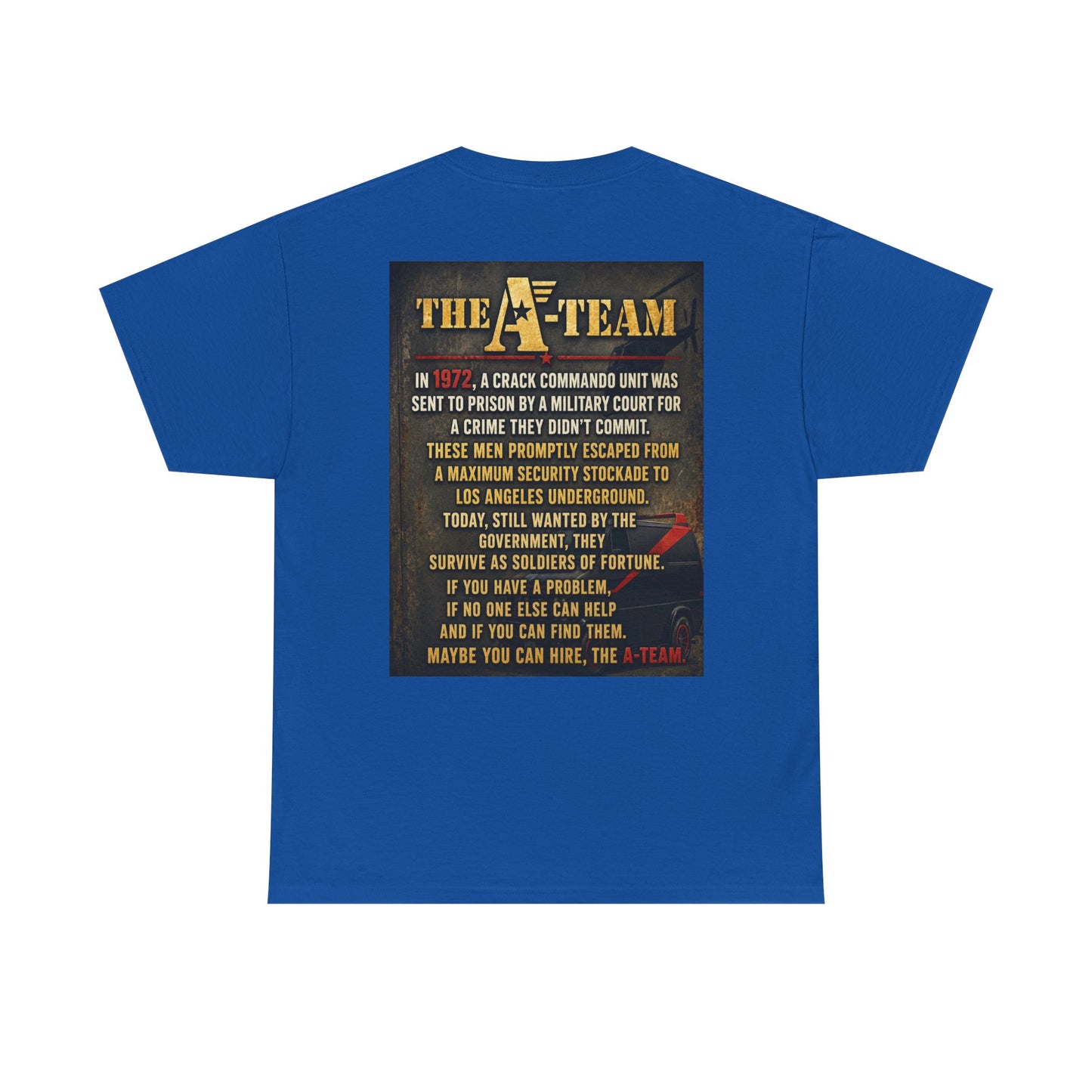 A-Team Graphic Tee — Retro TV Series Logo & Character Poster T-Shirt