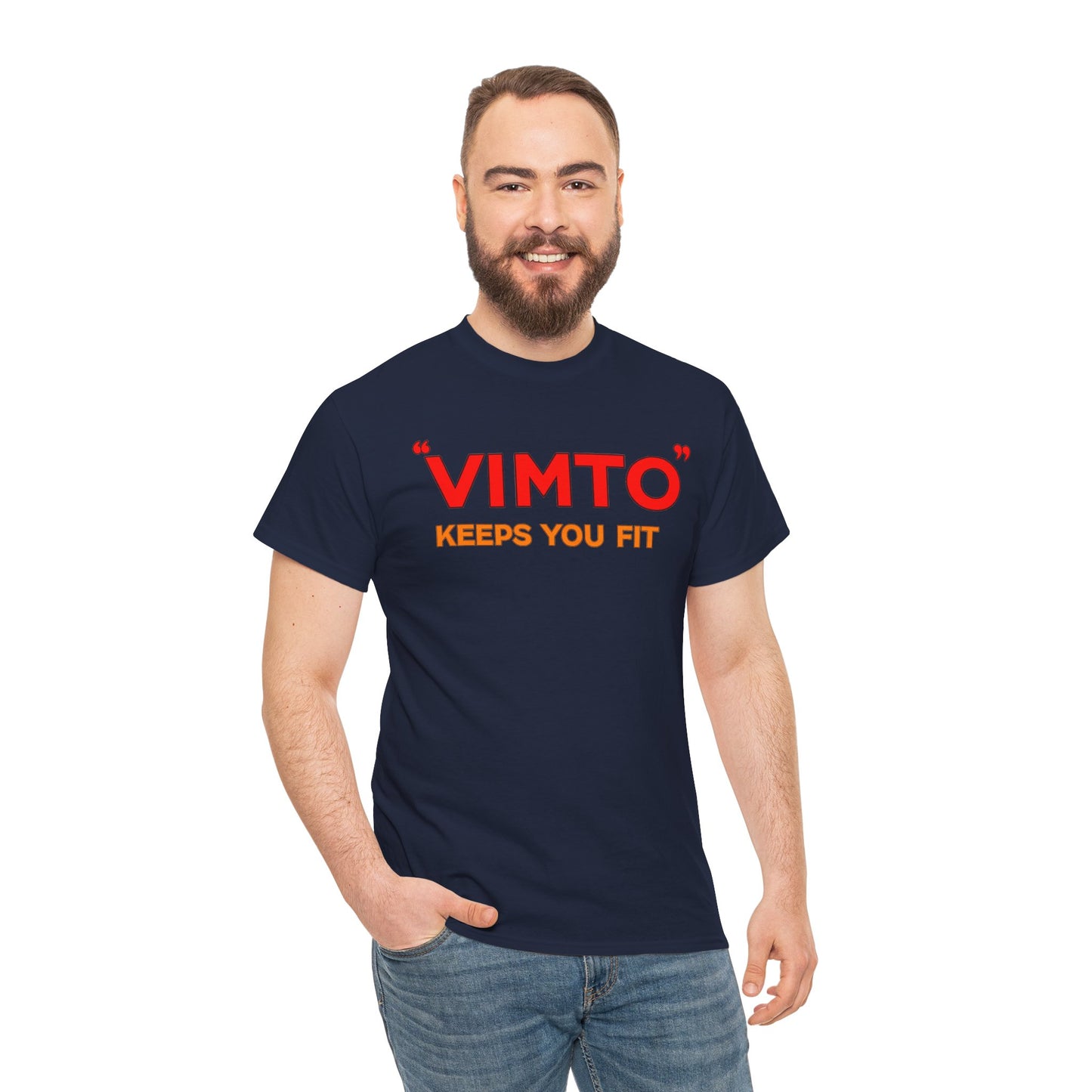 VIMTO "Keeps You Fit" Graphic Tee — Retro Beverage Logo T-Shirt