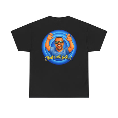 T-Shirt — "That's All, Folks!" Waving Portrait Graphic Tee