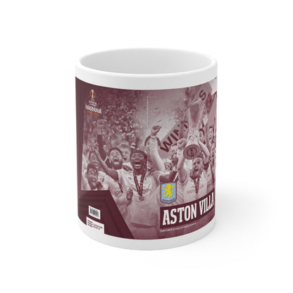 Aston Villa 2026 UEFA Europa League Winners Ceramic Coffee Mug — Vintage Celebration Team Photo (11oz & 15oz)