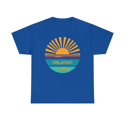 Orlando Florida Sunset T-Shirt – Retro Sunburst Vacation Tee