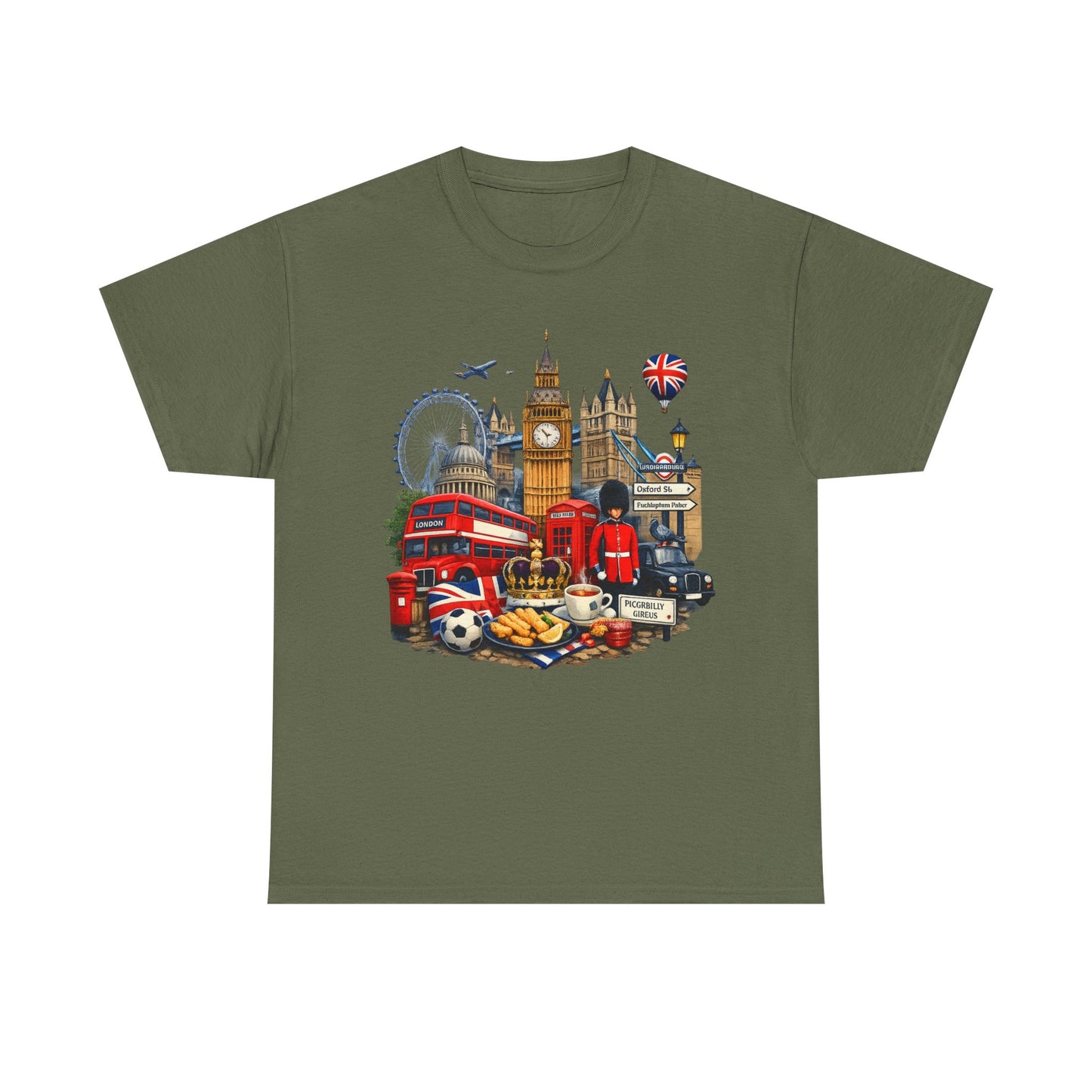 London Landmarks T‑Shirt — British Icons Collage Tee