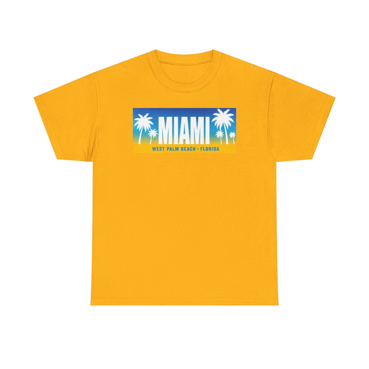 Miami West Palm Beach Vintage Tee — "MIAMI" Beach Palm Trees T‑Shirt