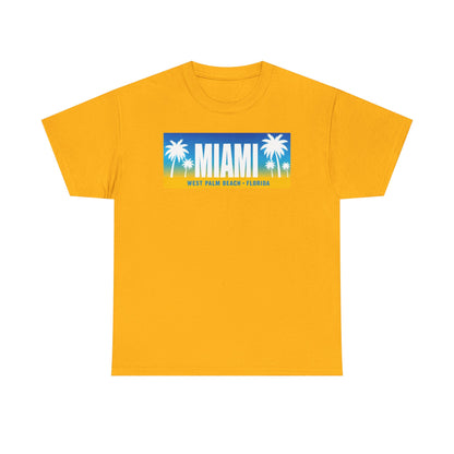 Miami West Palm Beach Vintage Tee — "MIAMI" Beach Palm Trees T‑Shirt