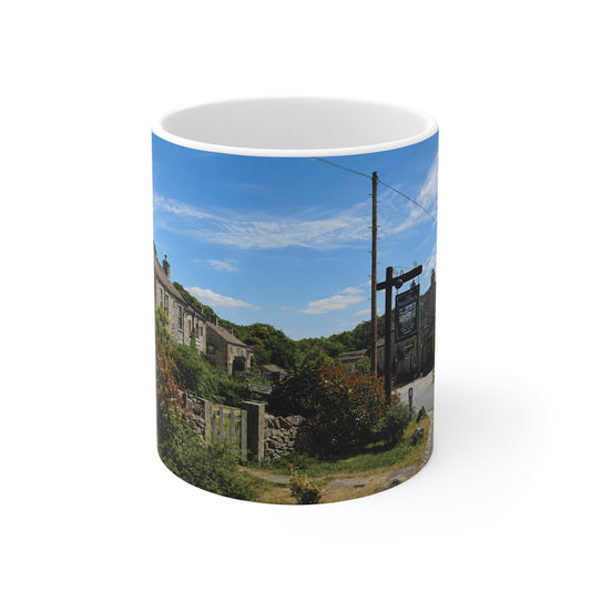 Emmerdale Countryside Cottage Photo Mug — Scenic Village Landscape Coffee Cup (11oz/15oz)