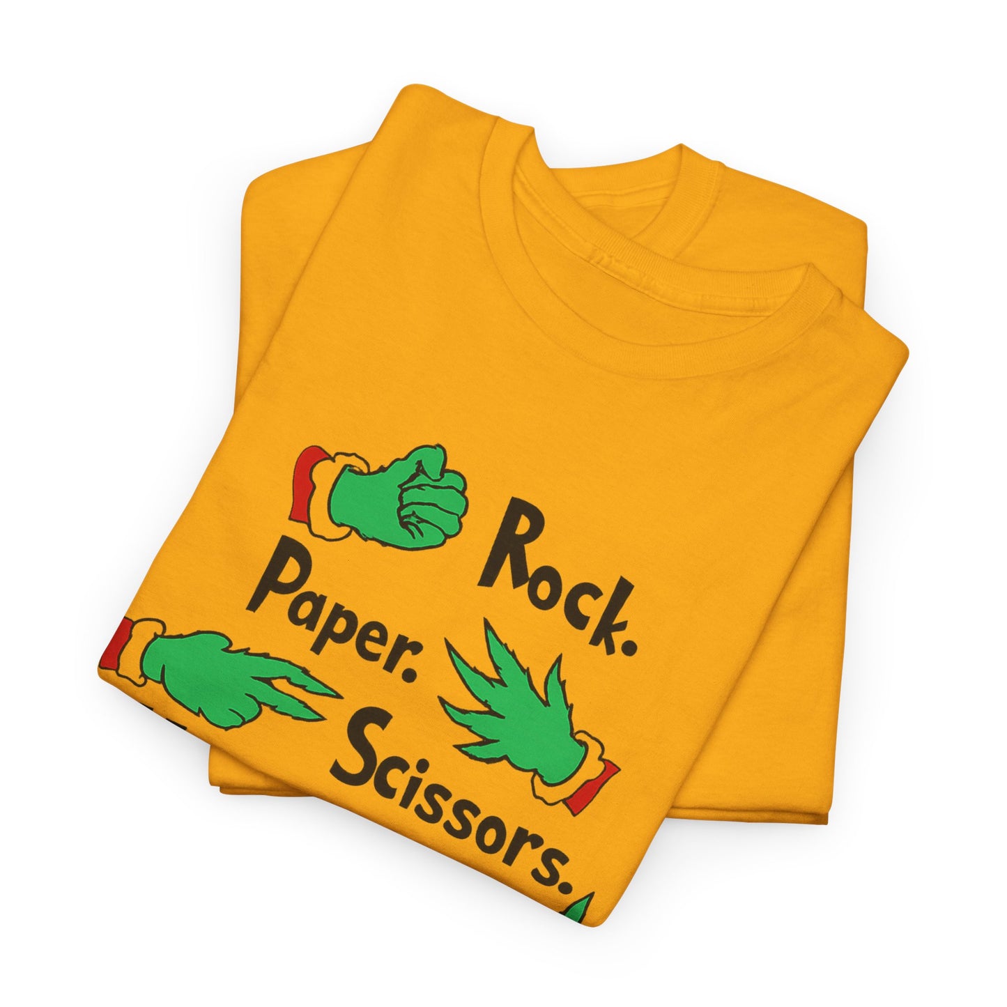 Funny Holiday Tee — "Rock. Paper. Scissors. Throat Punch! I Win" Graphic T-Shirt