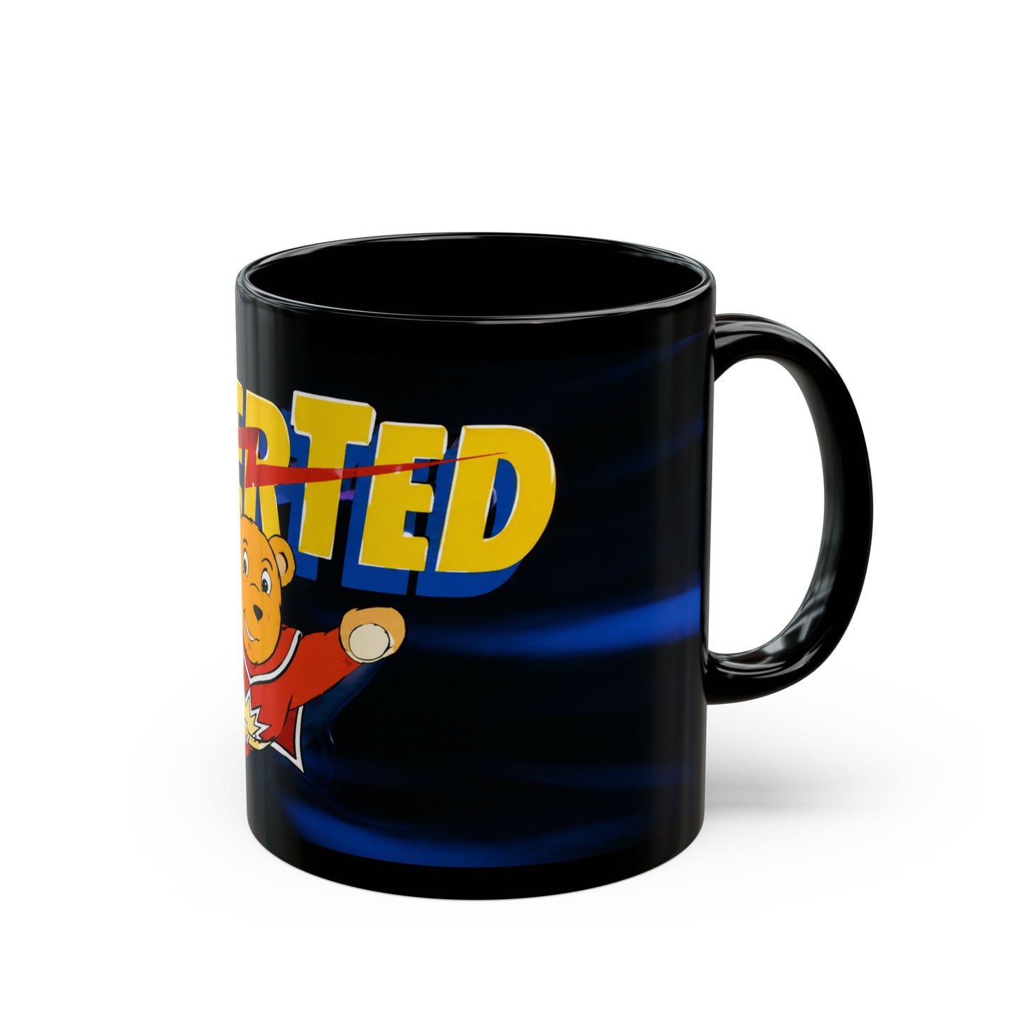 Super Ted Superhero Mug — Cute Vintage Cartoon Coffee Cup (11oz, 15oz)