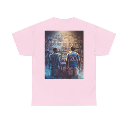 Bernardo Silva Manchester City Legend Graphic Tee — Player Cartoon Front & Tribute Poster Back