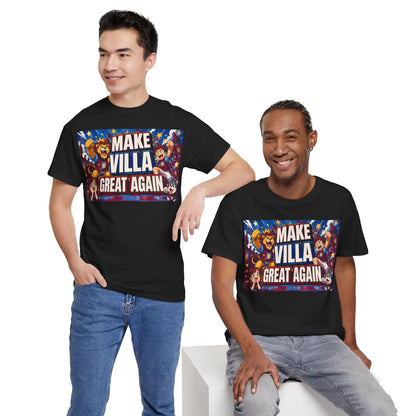 Aston VIlla Make Villa Great Again T-Shirt — Funny Political Parody Tee