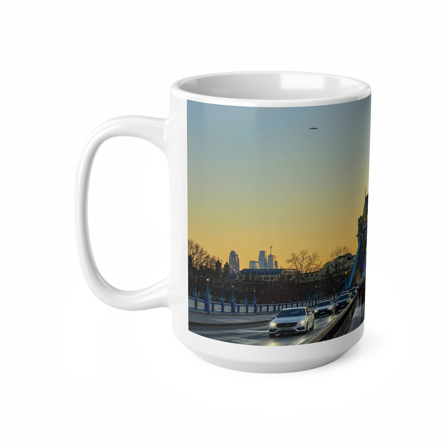 London Tower Bridge Photo Mug – Sunrise Cityscape Ceramic Coffee Cup (11oz, 15oz)