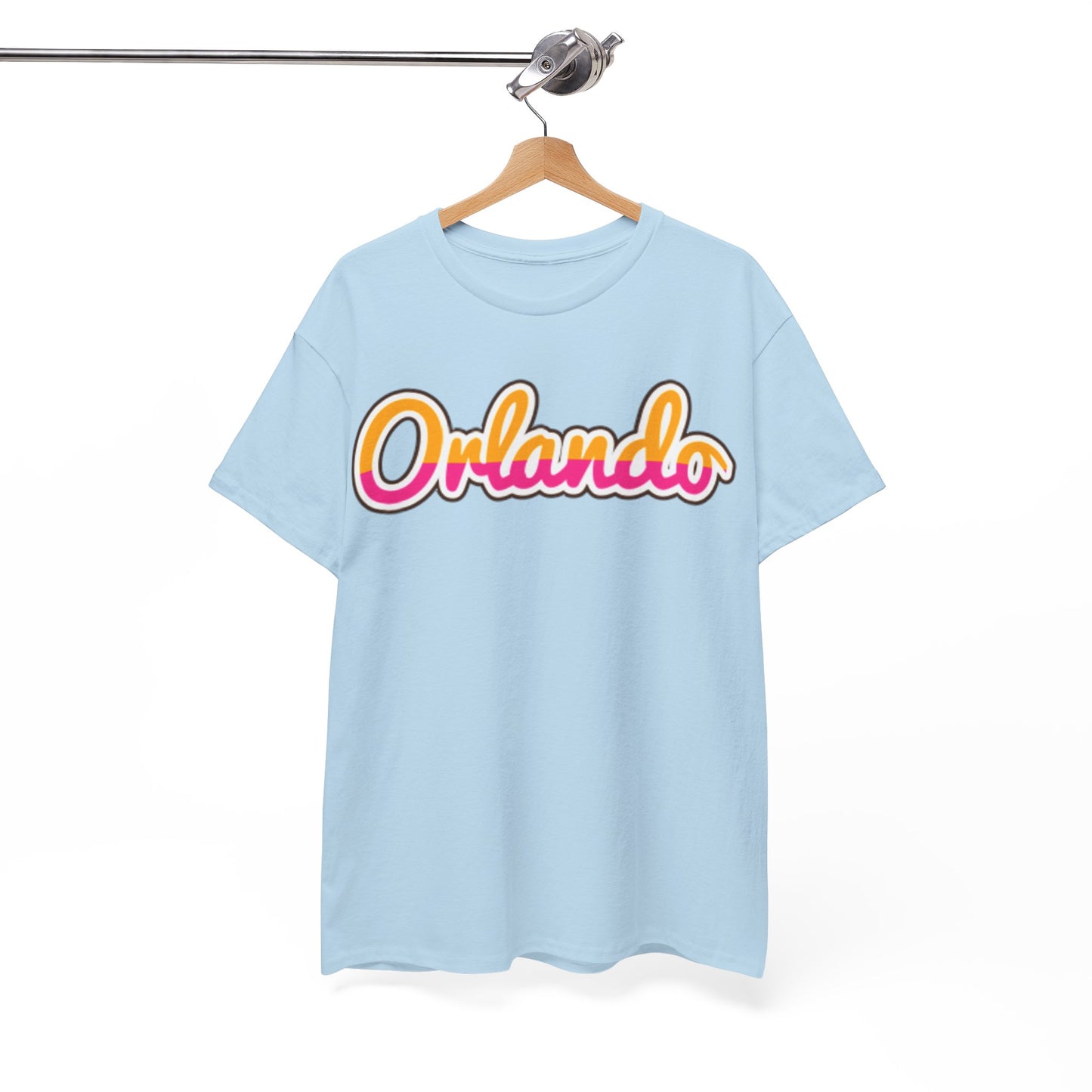 Orlando Retro Script Tee — Vintage Sunset City Souvenir Shirt