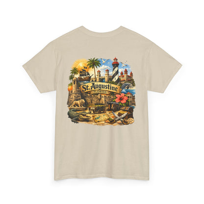 St. Augustine Florida Vintage Travel Tee — Retro Beach & Lighthouse Souvenir T-Shirt