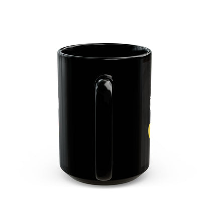 Black Character Mug - Classic Cartoon Mouse Sitting Design (11oz, 15oz)