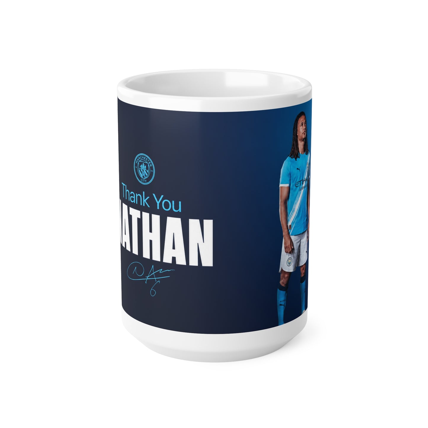 Nathan Aké Manchester City Thank You Ceramic Mug — 11oz & 15oz
