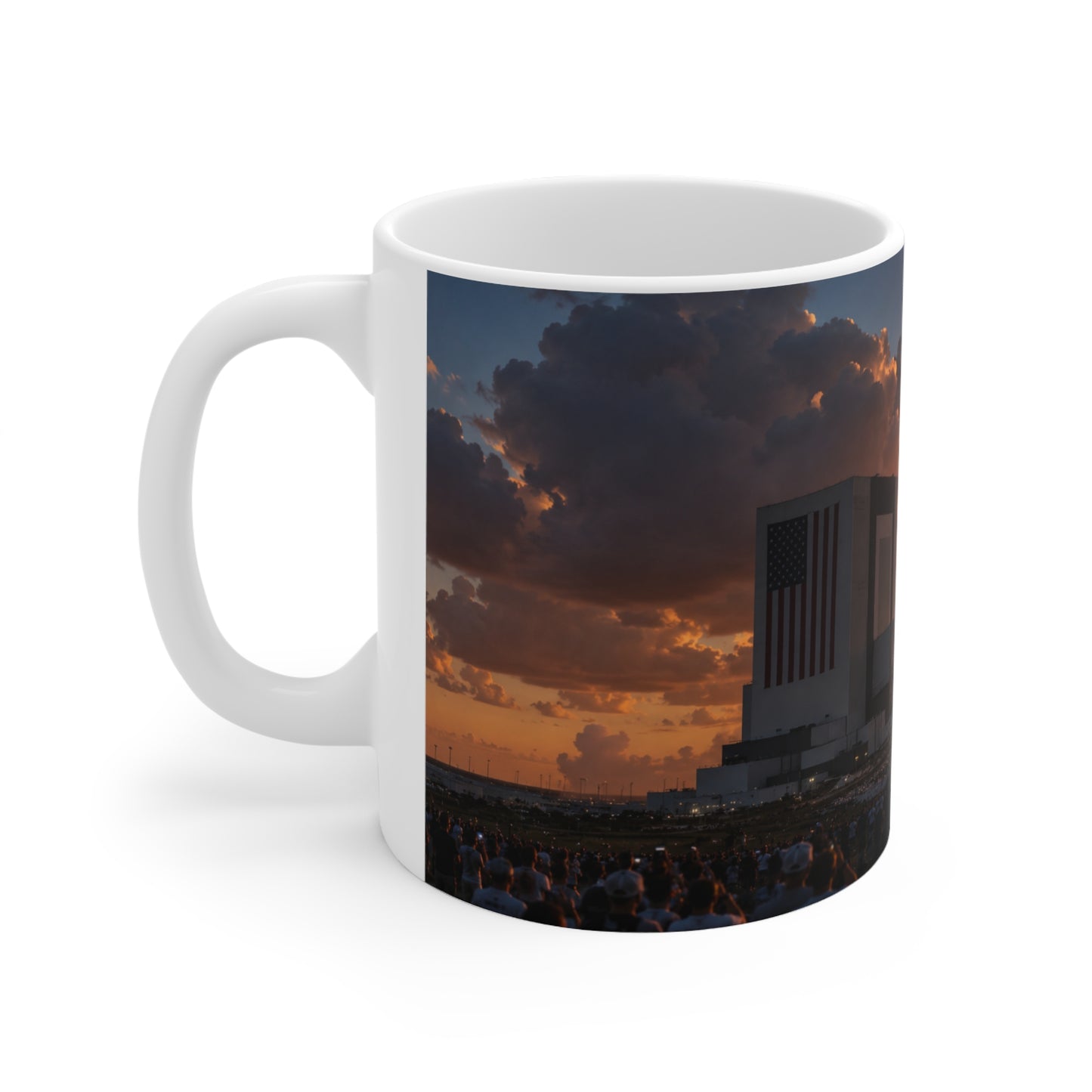 Florida Rocket Launch Coffee Mug — Sunset Space Shuttle Launch Photography Ceramic Mug (11oz & 15oz)