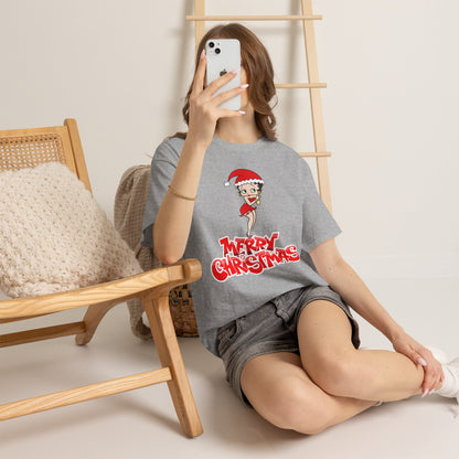 Christmas Betty Boop Tee - 'Merry Christmas' Holiday Graphic Shirt