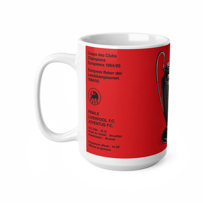 1985 European Cup Final Programme Cover Inspired Coffee Mug — Ceramic Cup (11oz/15oz)