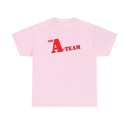 A-Team Graphic Tee — Retro Red Logo Vintage Crew T-Shirt