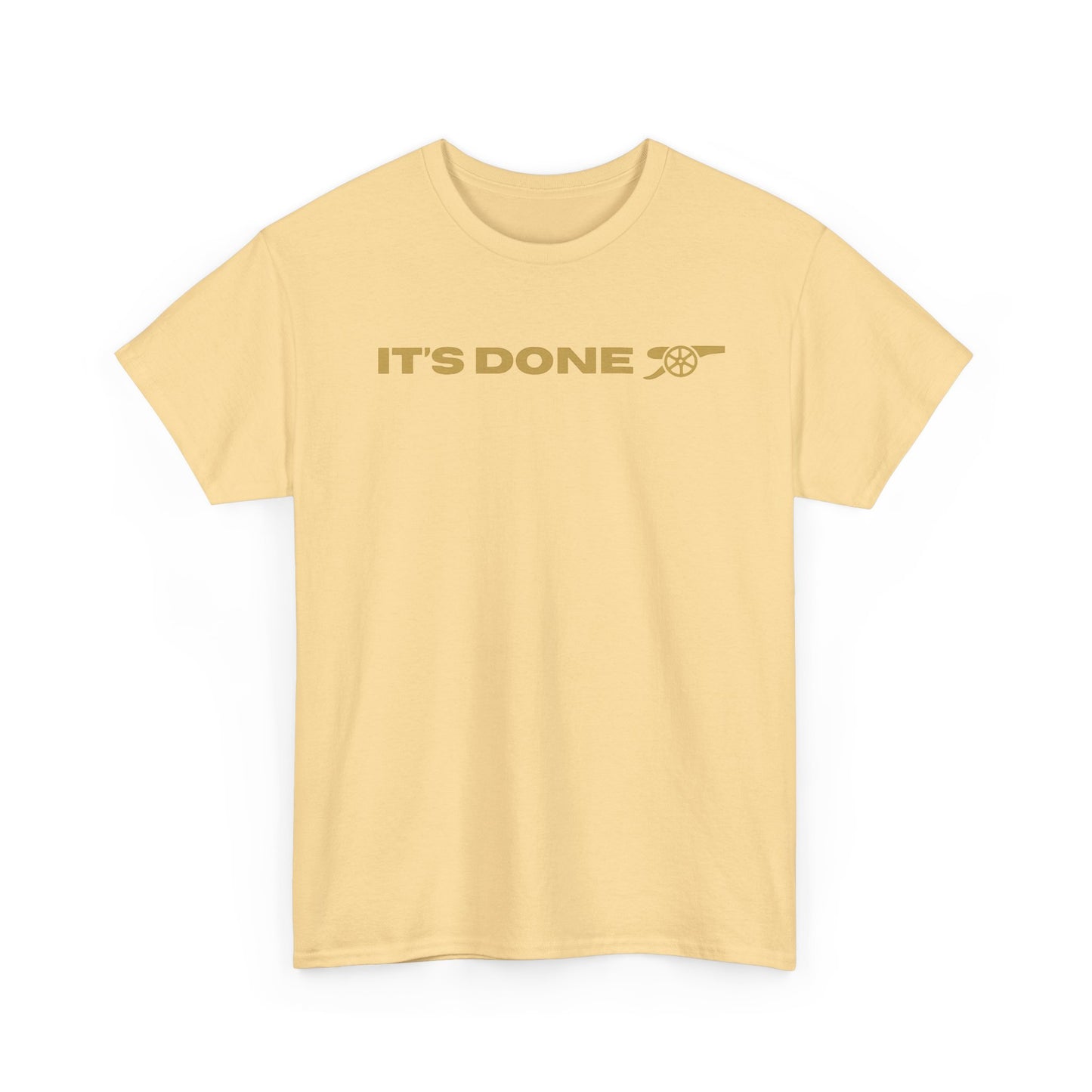 It's Done Arsenal Champions T-Shirt – Minimalist Gold Script Tee