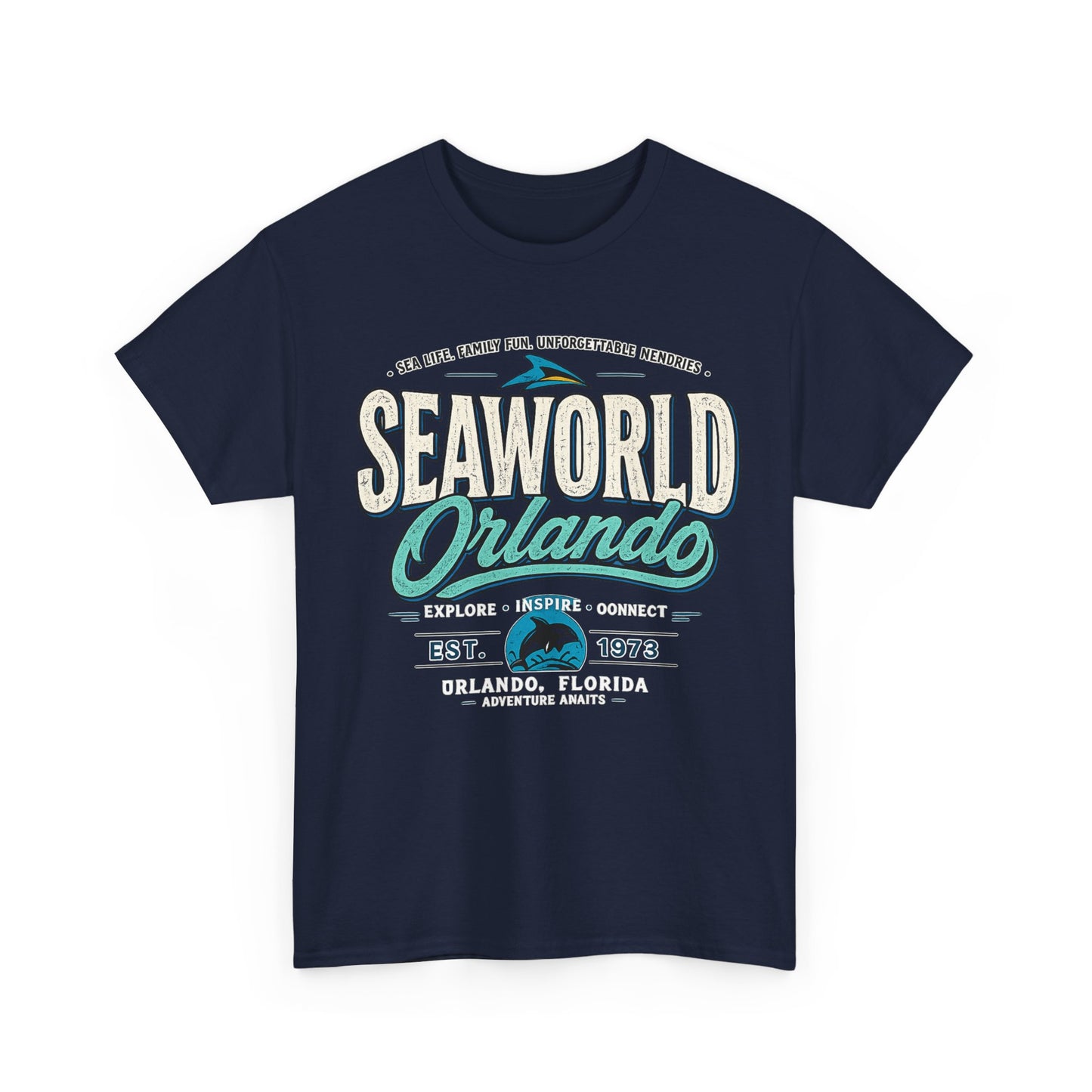 SeaWorld Orlando Graphic Tee — Retro Explore Inspire Connect Vacation Shirt